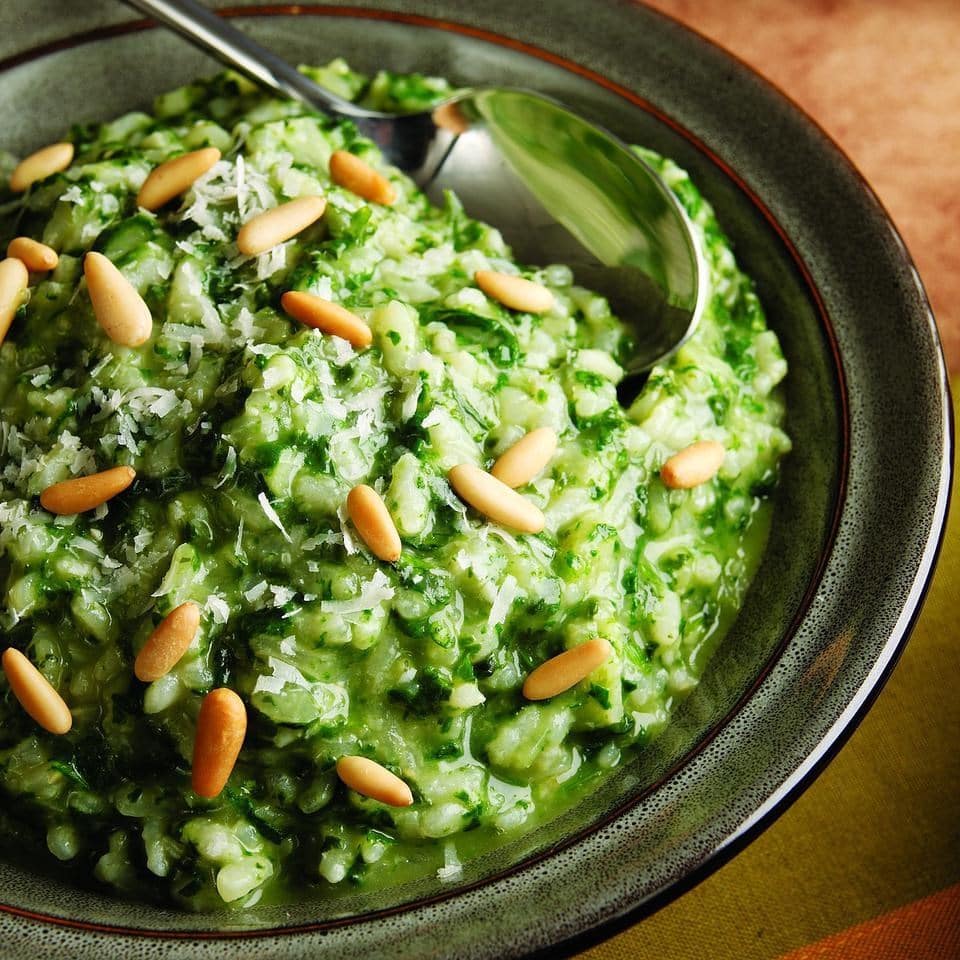 Vegan špenátové rizoto