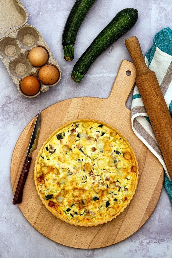 Cuketový quiche se sýrem