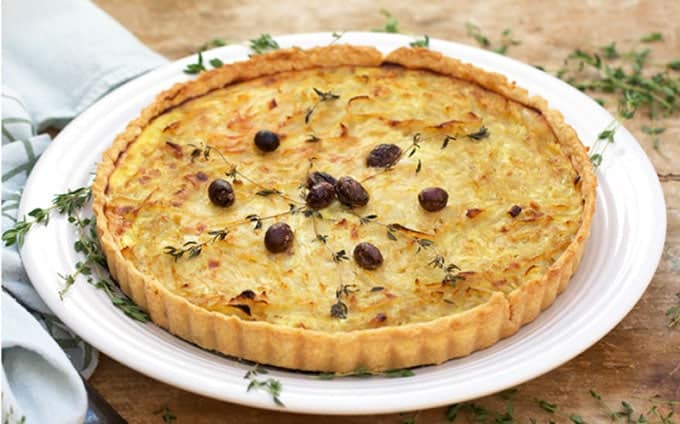 Francouzský cibulový koláč